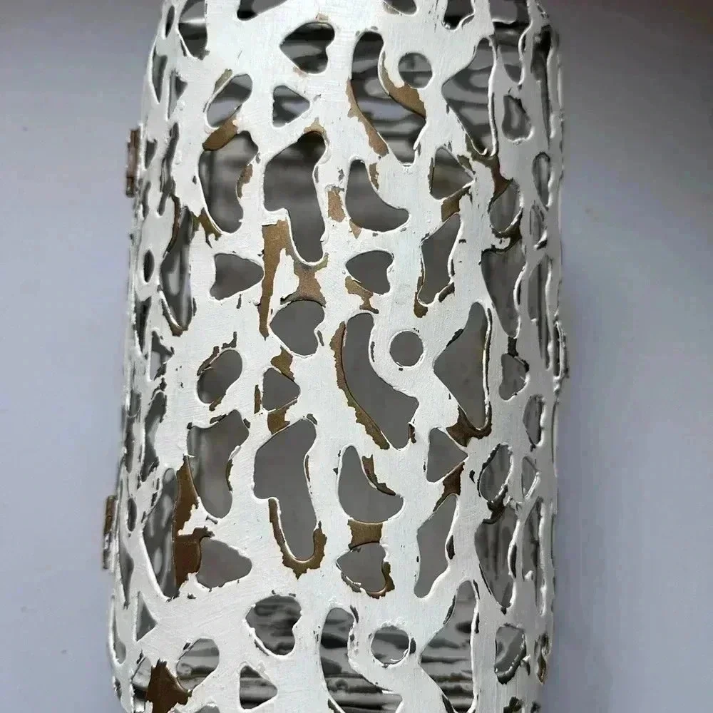 Metal Decorative‎ Chipped Paint Design Chest Container